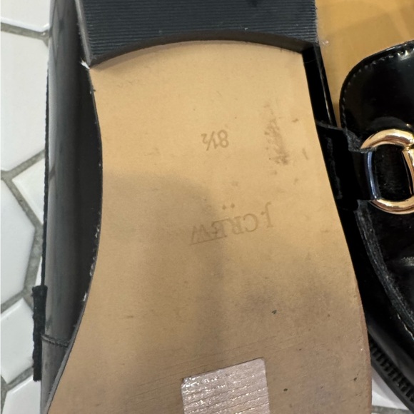 J. Crew Black Leather Loafers with Gold Horsebit - Picture 5 of 5